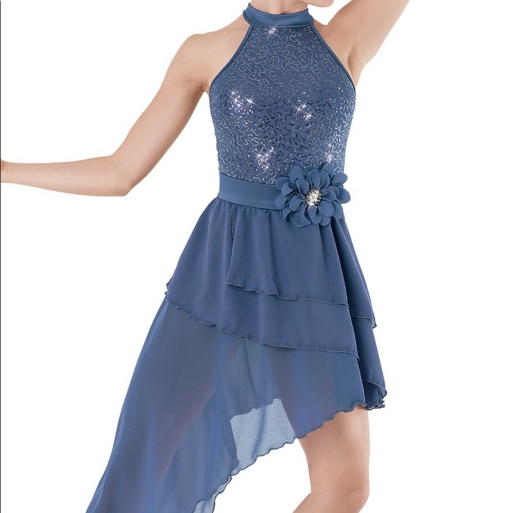 weissman light blue dance costume